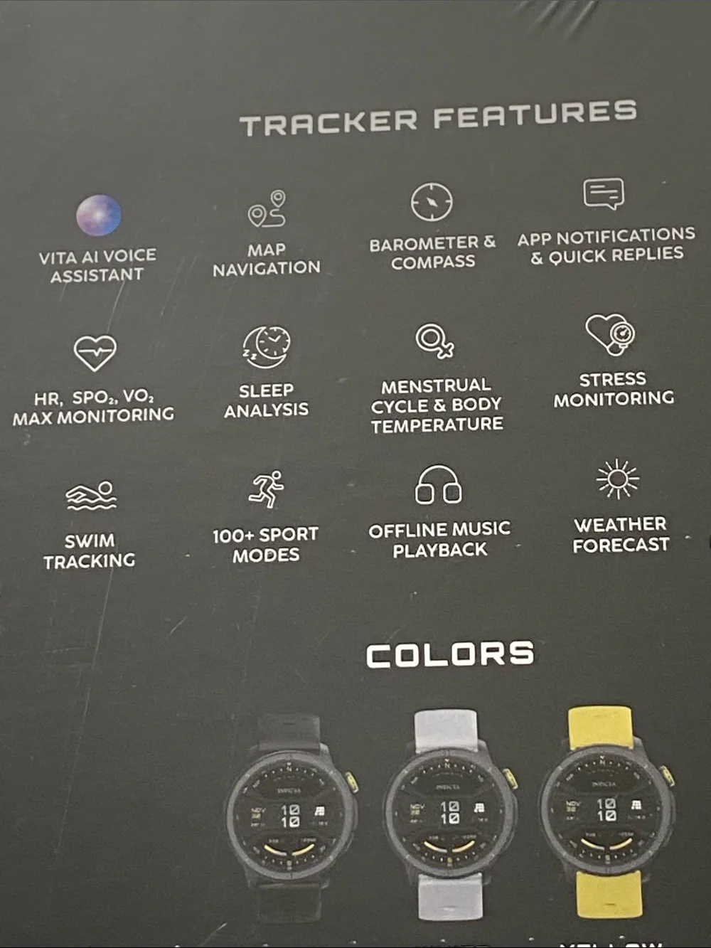 Invicta I-TECH 2 Pro Smartwatch - Black and Yellow.  NEW